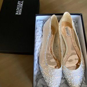 NEW Badley Mishka Sparkling Wedding Shoes Size 10